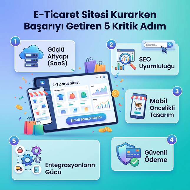 E-Ticaret Sitesi Kurarken Başarıyı Getiren 5 Kritik Adım E-Ticaret Sitesi Kurarken Başarıyı Getiren 5 Kritik Adım